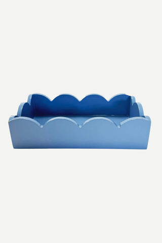 WH Hostess Lacquer Scalloped Napkin Holder, Cornflower WH Hostess