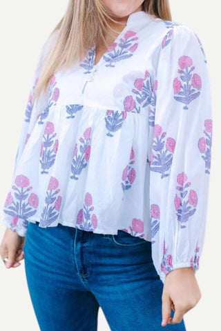 Victoria Dunn Bluffton Blouse, Rose Blossom Victoria Dunn
