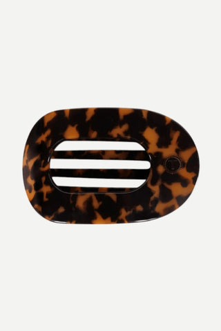 Teleties Round Flat Hair Clip, Large, Tortoise
