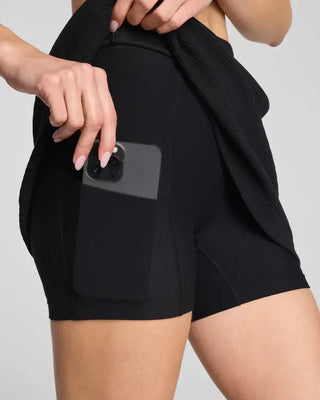 Spanx French Rib Skort, Very Black