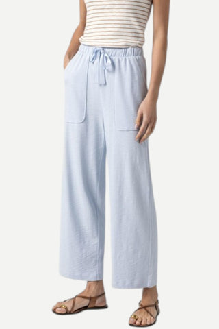 Lilla P Knit Drawstring Pant, Sky