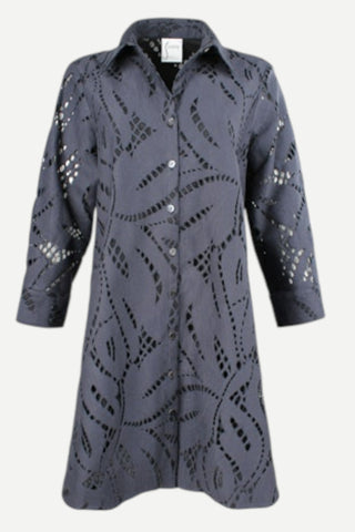 Finley Trapeze Dress Chunky Lace, Navy