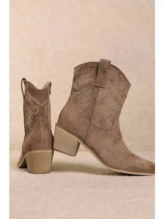 Miracle Miles Casey Western Ankle Cowgirl Boot, Brown Miracle Miles