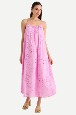 The Adele Dress PINK LILY GARDEN EYELET / XS/S The Adele Dress PINK LILY GARDEN EYELET / XS/S