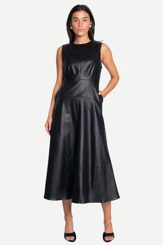Elizabeth James Claire Dress, Black Metallic Denim