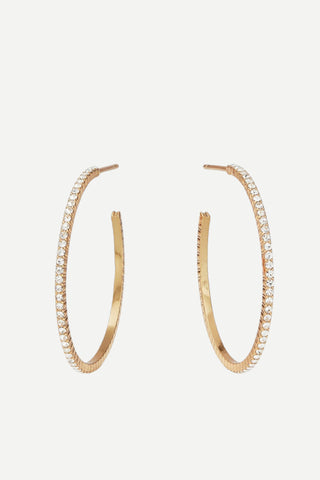 Julie Vos Windsor Medium Hoop Earring, Cubic Zirconia