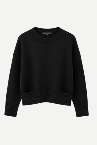 Elliott Lauren Front Pocket Sweater, Black