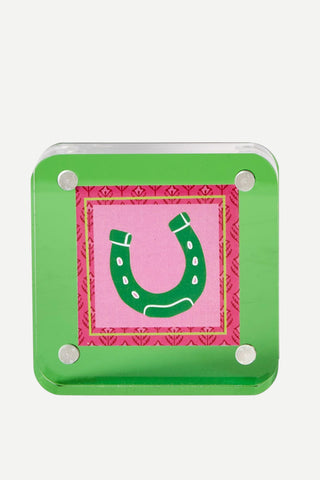 Two's Company 3x3 Mini Acrylic Photo Frame, Green