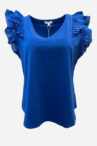 Tyler Boe Emmerson Ruffle Tee, Deja Bu Blue Tyler Boe