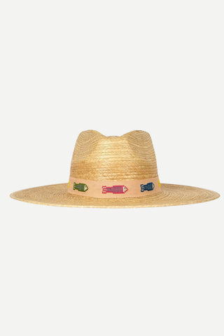 Sunshine Tienda Colorful Fin Palm Hat