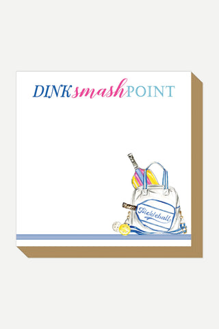 Rosanne Beck Collections Mini Luxe Notepad, Handpainted Dink Smash Point