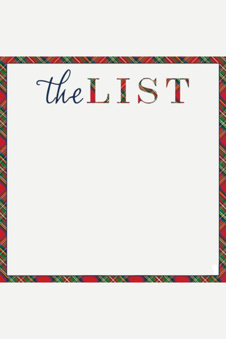 WH Hostess 8.5x8.5 SLAB Stock Notepad, Tartan List