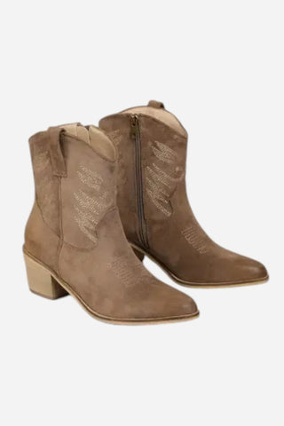 Miracle Miles Casey Western Ankle Cowgirl Boot, Brown Miracle Miles