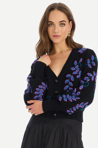 Allison Piper Cardigan, Black Multi