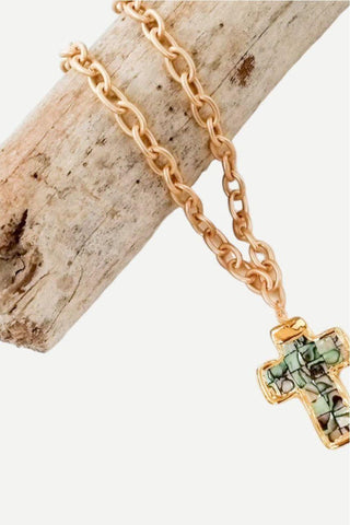 Virtue Cross on Cable Chain, Reversable