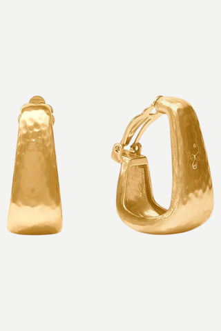 Julie Vos Sahara Hoop Clip Gold Earring, Medium