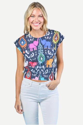 Sheridan French Gardenia Blouse, Onyx Trunk Show