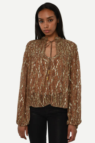 Love the Label Meredith Top, Cavalier Python Print