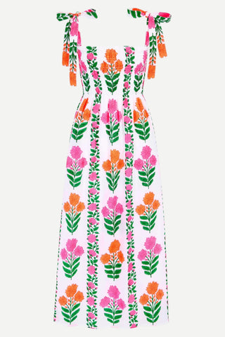 Pink City Prints Martina Dress, Neon Border