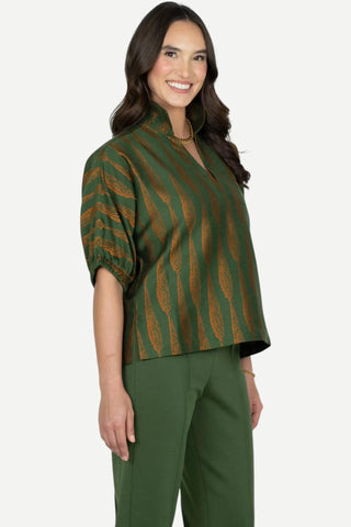 Emily McCarthy Poppy Top, Tuscan Villa Linen