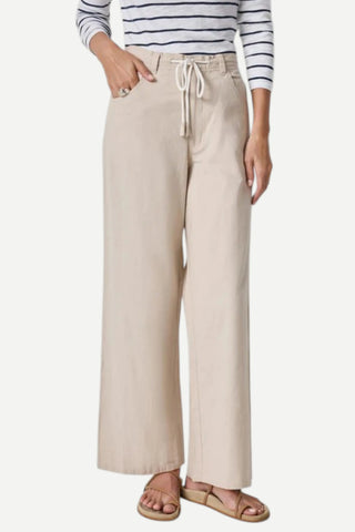 Lilla P Linen Blend Straight Leg Pant, Bamboo LILLA P