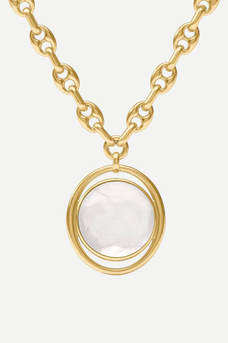 Julie Vos Laguna Statement Necklace, Iridescent Clear Crystal