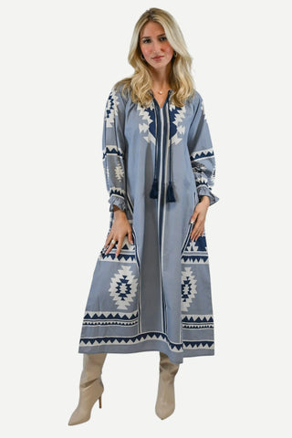 Victoria Dunn Lola Maxi Dress, Harbor Diamond
