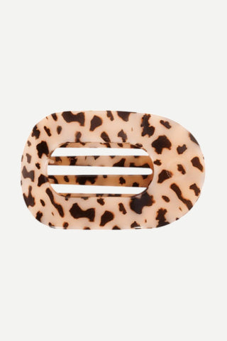 Teleties Round Flat Hair Clip, Large, Blonde Tortoise