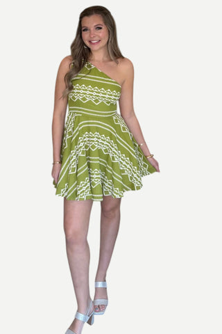 OSKA Lenkeran Dress, Bright Green OSKA