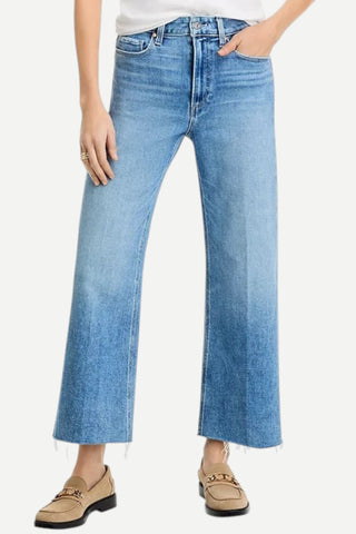 Paige Anessa ankle wide leg raw hem, bebop