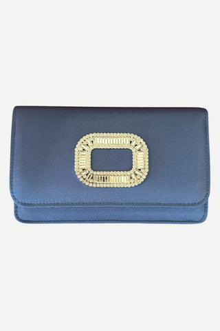 Lisi Lerch Ruby Handbag, Navy Rhinestone Buckle