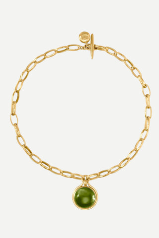 Julie Vos Solara Statement Necklace, Iridescent Palmetto Green