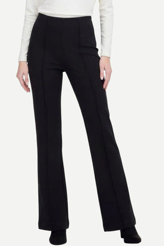 Jade Front Seaming Ponte Knit Pant, Black