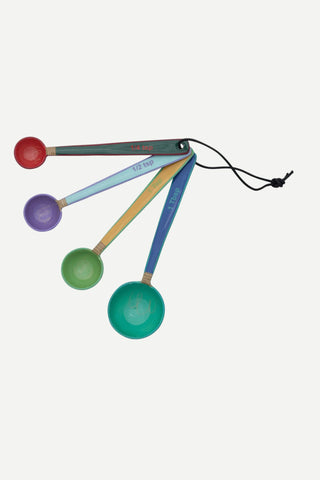 Creative Co-Op Enameled Stainless Steel Measuring Spoons