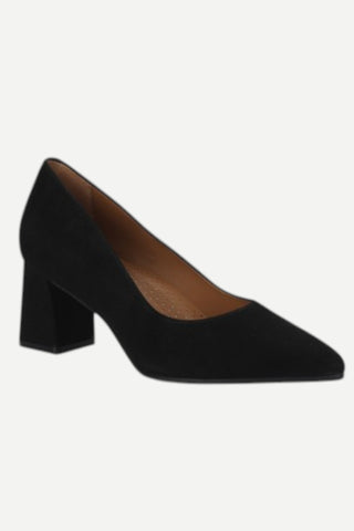Bruno Menegatti Julianne Classic Pump Heel, Black Suede Nubuck