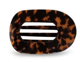 Teleties Small Flat Round Clip, Tortoise