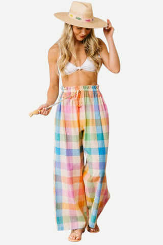 Sunshine Tienda Rainbow Plaid Daphne Pant Sunshine Tienda