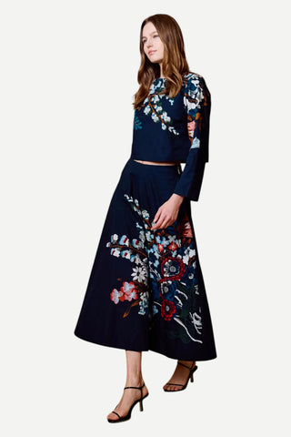 Cleobella Della Midi Skirt, Fleuron Print
