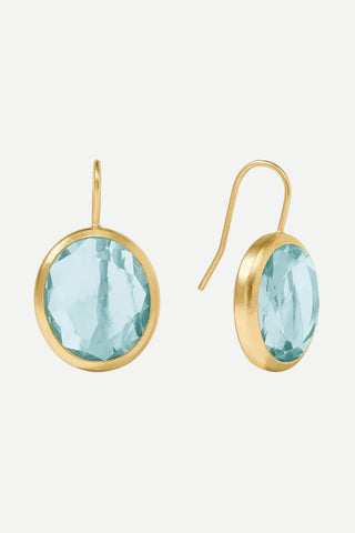 Julie Vos Laguna Stone Earring, Aquamarine Blue