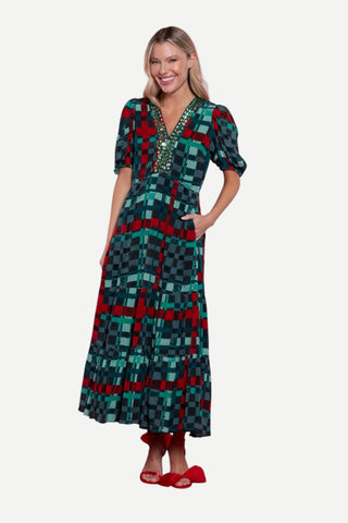 Sheridan French Margot Dress - Holly Tartan