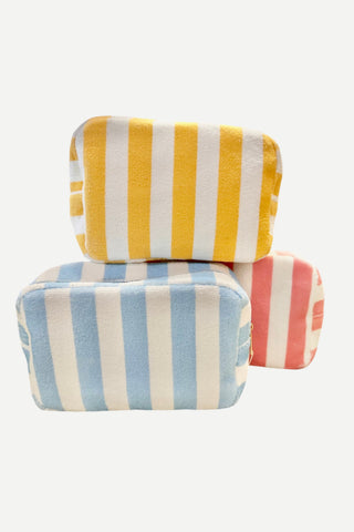 SUMMER STRIPES TERRY MAKEUP BAG