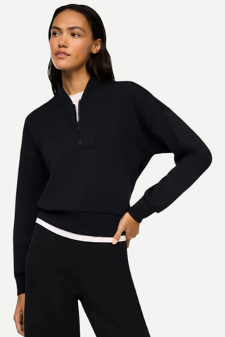 Spanx Spanx Airessentials® Shawl Collar Half Zip, Very Black