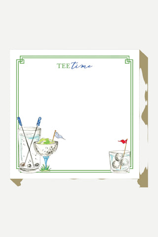 Rosanne Beck Collections Luxe Notepad, Handpainted Tee Time Golf Cocktails