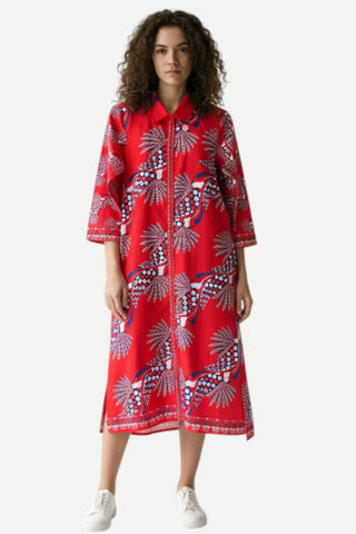 Maude Eliza Dress, Crimson Ascent