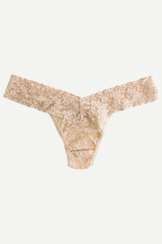 Hanky Panky Signature Lace Lowrise Thong, OS Chai