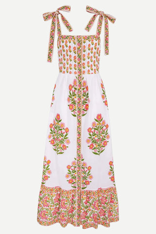 Pink City Prints Elena Dress, Mixed Peony Pink City Prints