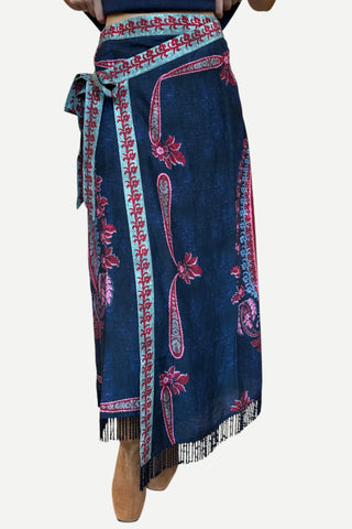 ANNA CATE Wiley Wrap Skirt, Obscura