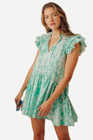 Love the Label Edith Dress, Yara Print Bermuda