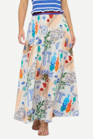 Oliphant Swing Skirt, Corfu Blue