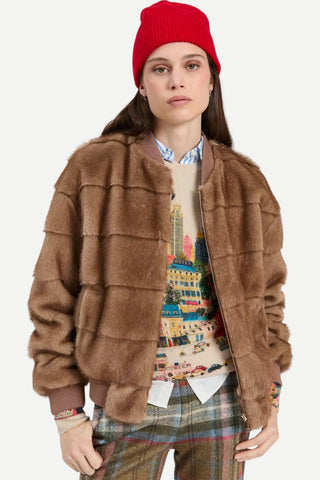 Vilagallo Fur Jacket, Light Brown